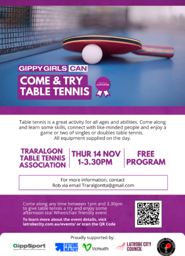 COME & TRY TABLE TENNIS